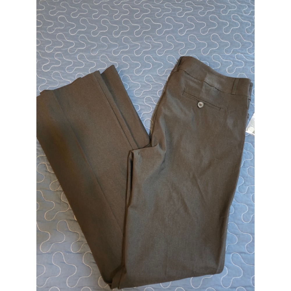 Color Swatch Black Wide Leg Textured Dress Pants Trousers IMP1783 Large